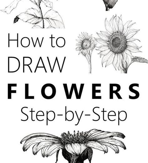 10 Realistic Flower Drawings Step by Step - Easy Drawing Tutorials