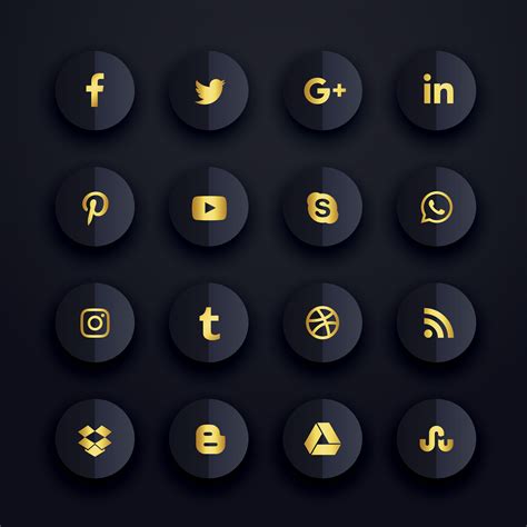 Social Media Icons For Photoshop