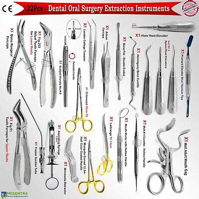 Clinical Set Dental Implant Oral Surgical Procedure Instruments Kit ...