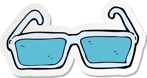 sticker of a cartoon spectacles 10749089 Vector Art at Vecteezy