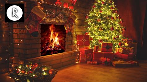 🔥 Beautiful Christmas Fireplace 4K w/ relaxing christmas music ambiance ...