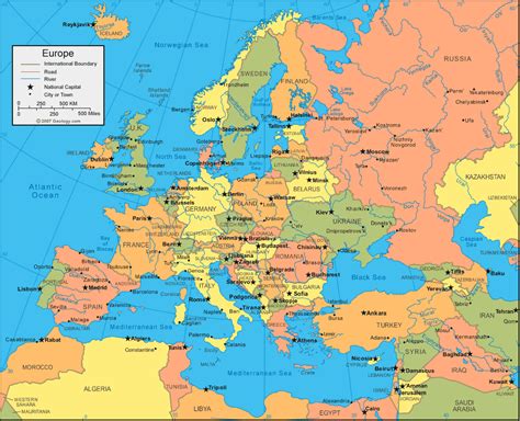 Printable Map Of European Countries