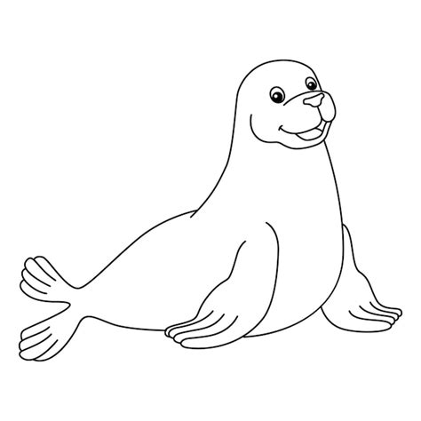 Premium Vector | Seal coloring page isolated for kids