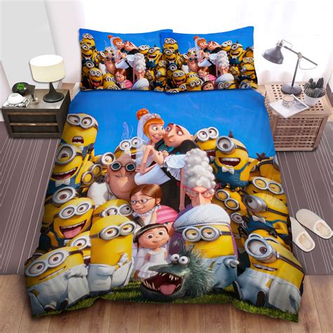 Minion In Despicable Me Lucy And Gru Wedding Bed Sheets Spread Duvet ...