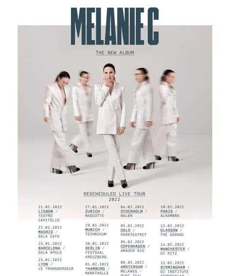 Melanie C - Rescheduled Live Tour - 27 January 2022 - mascotte - Event ...