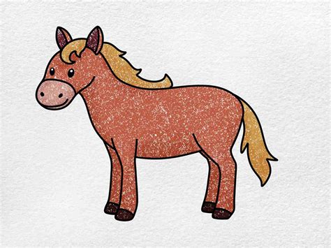 Cartoon Horse Drawing - HelloArtsy