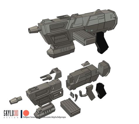 DC-17M Blaster Rifle 3D model 3D printable | CGTrader