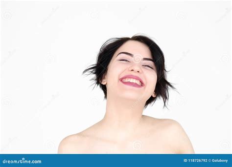 Emotion Face Happy Smiling Joyful Delighted Woman Stock Photo - Image ...