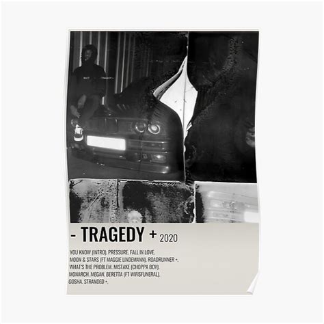 "Tragedy Album Cover Poster " Poster for Sale by malakmanijuhz | Redbubble