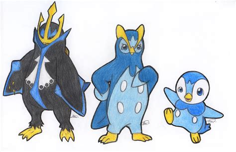 Piplup Evolution Family by Kitty-xx on DeviantArt