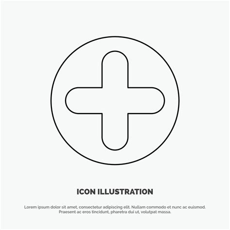 Plus Sign Hospital Medical Line Icon Vector 17978326 Vector Art at Vecteezy