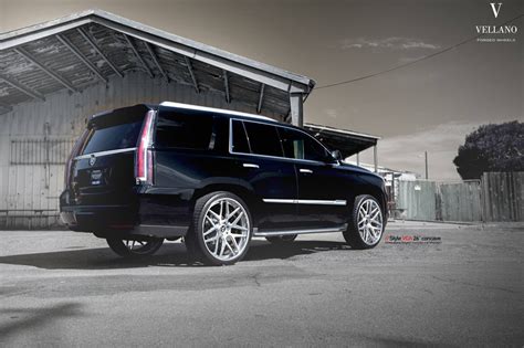 Ultimate SUV: Black Cadillac Escalade Put on 26 Inch Vellano Wheels ...