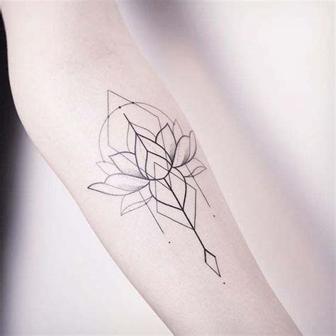 [View 37+] Geometric Lotus Flower Tattoo Designs