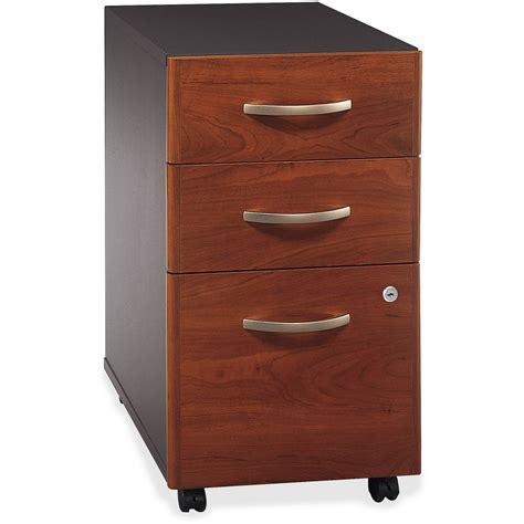 Bush 3 Drawers Vertical Lockable Filing Cabinet, Cherry - Walmart.com ...