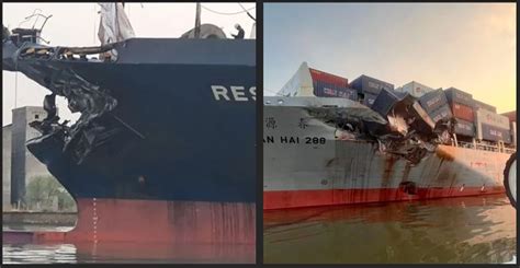 Two container vessels suffer severe damage after collision in Vietnam ...