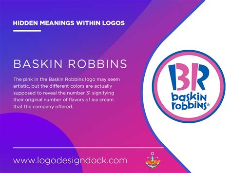 Hidden meaning in Baskin Robbins logo. #baskinrobbins #design # ...