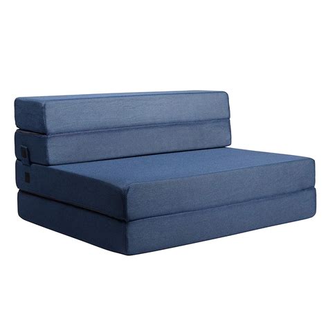 Milliard 11.5cm Tri-Fold Foam Folding Mattress and Sofa Bed for Guests ...