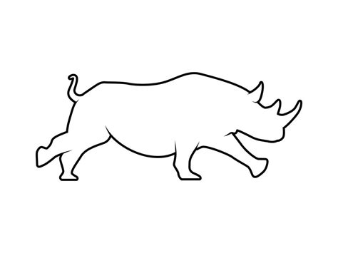 Rhino Outline Vector Animal Silhouette 21069593 Vector Art at Vecteezy