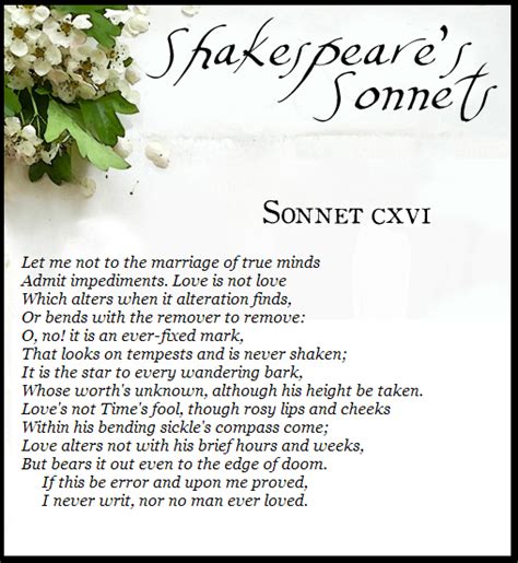 Poetry / Poesía: William Shakespeare: “Sonnet CXVI” / “Soneto CXVI ...