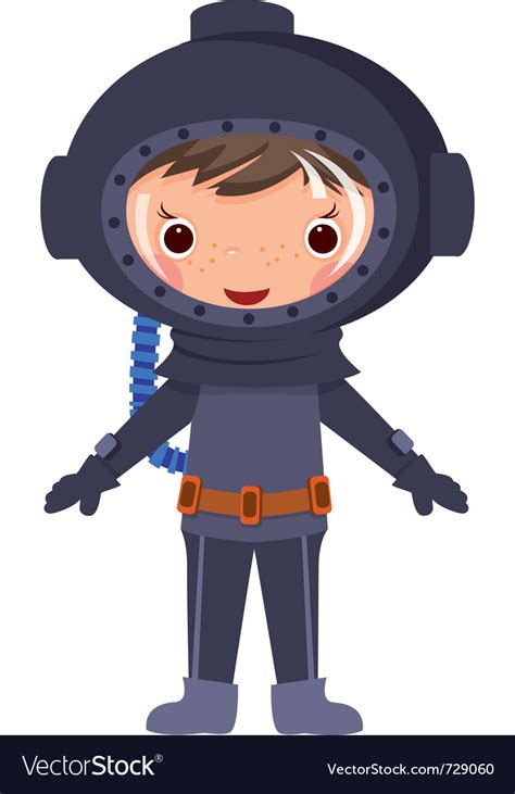 Cartoon diver Royalty Free Vector Image - VectorStock