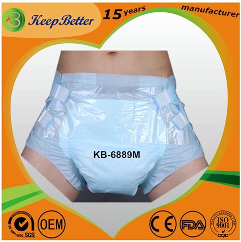 Blue Plastic Thick Super Absorbent Adult Diapers for Adults Health ...