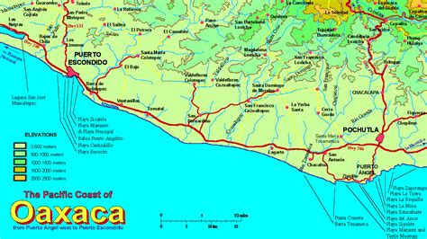 Regional Coast of Oaxaca Map