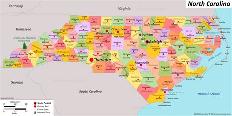 Printable Map Of North Carolina - Show Me A Map Of