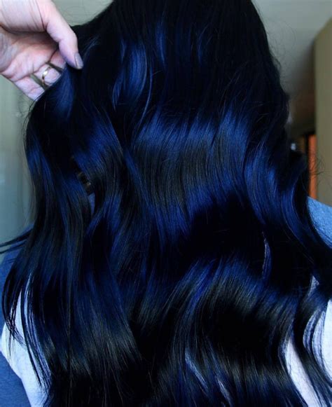 Dark blue Beautiful Hair Color, Cool Hair Color, Curly Hair Styles ...