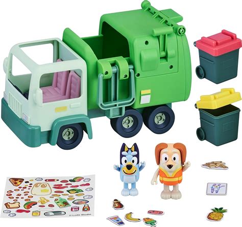 Bluey Garbage Truck Toy with 2.5" Bluey and Bin Man Figures