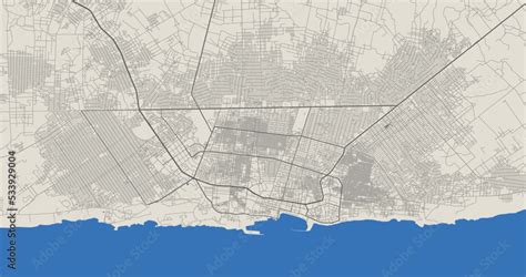 Mogadishu vector map. Detailed map of Mogadishu city administrative ...