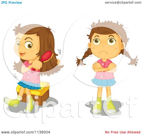 woman with messy hair vector clipart - Clipground