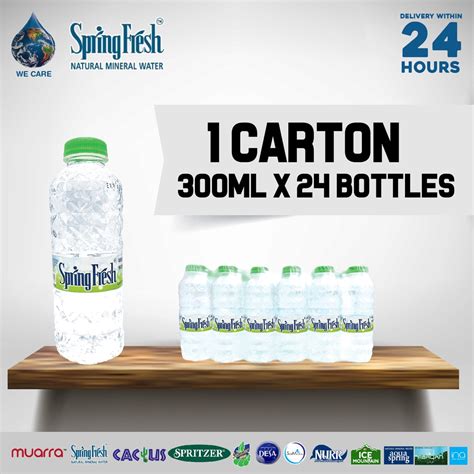 Spring Fresh Mineral Water (300ml x 24 Bottles x 1 Carton) | Shopee ...