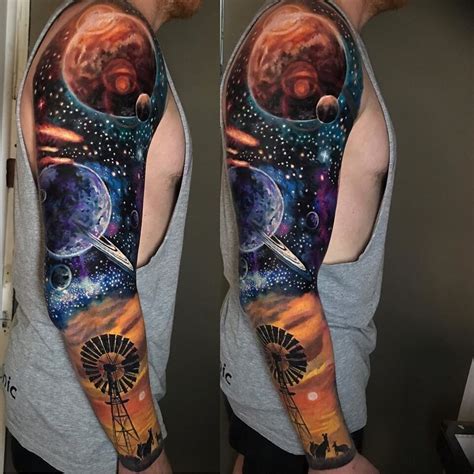 LARGE SCALE — Damon Tattoos | Hình xăm 3d, Hình xăm màu, Xăm