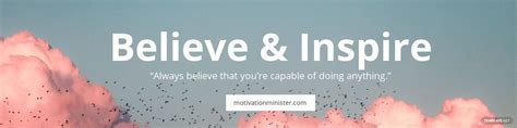 Believe and Inspire - Free Motivational Linkedin Banner Template