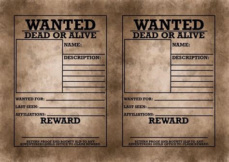 Wanted Poster Print Out for your DnD Campaign! | Dungeons and dragons ...