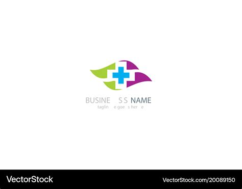 Medical hospital logo design Royalty Free Vector Image