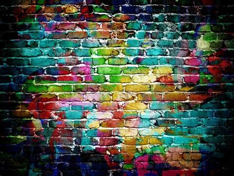 graffiti brick wall Wall Mural • Pixers® • We live to change