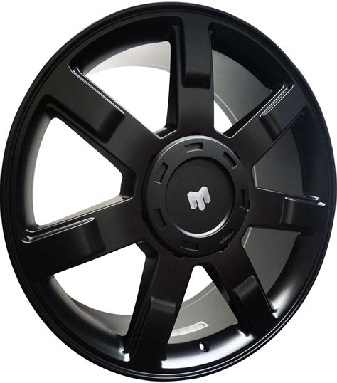 22 INCH CADILLAC BLACK RIMS FITS ESCALADE EXT ESV BRAND NEW WHEELS 7 S ...