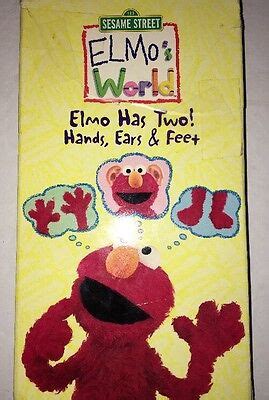 Elmo's World VHS ELMO Has Two Hands Ears & Feet-SESAME STREET-RARE ...