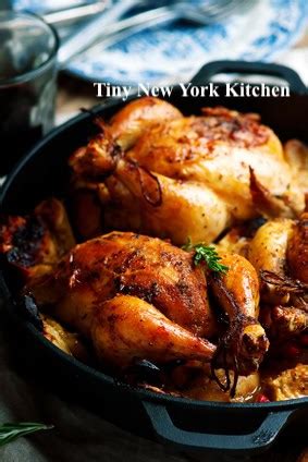 Cranberry Stuffed Cornish Game Hens - Tiny New York Kitchen