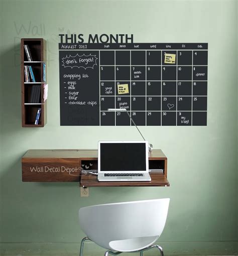 Daily Chalkboard Wall Calendar | Removable Wall Decals & Stickers by My ...