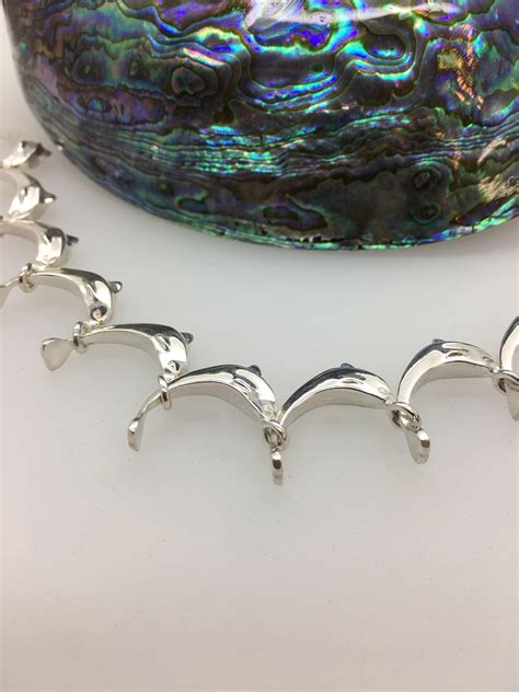 Solid Silver Dolphin Bracelet - Handmade Douglas Hughes Design