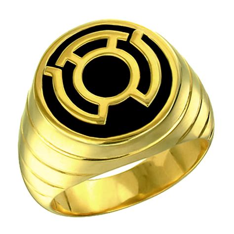 Sinestro Corps Inspired Silver Ring Yellow Gold Plt Jewelry