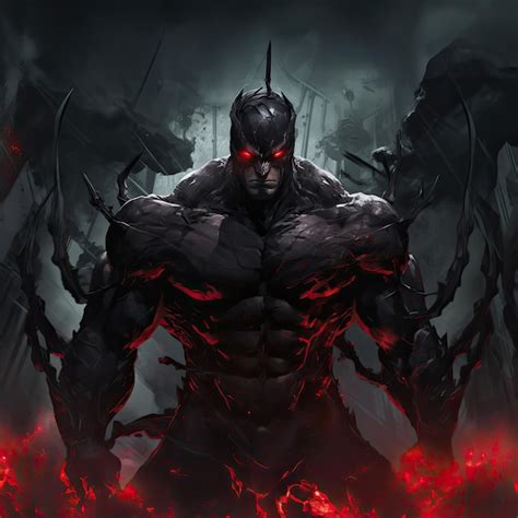 Premium AI Image | Manga illustration of a dark marvel superhero ...