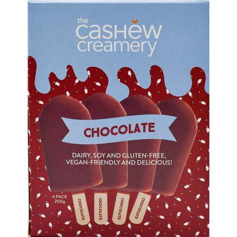 Cashew Creamery Chocolate Cashew Ice Cream 4 Pack | Woolworths