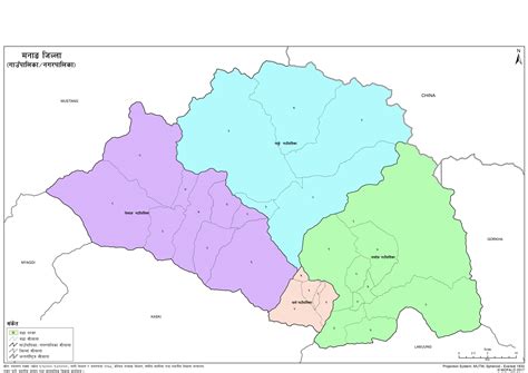 Map of Manang District of Nepal – Nepal Archives