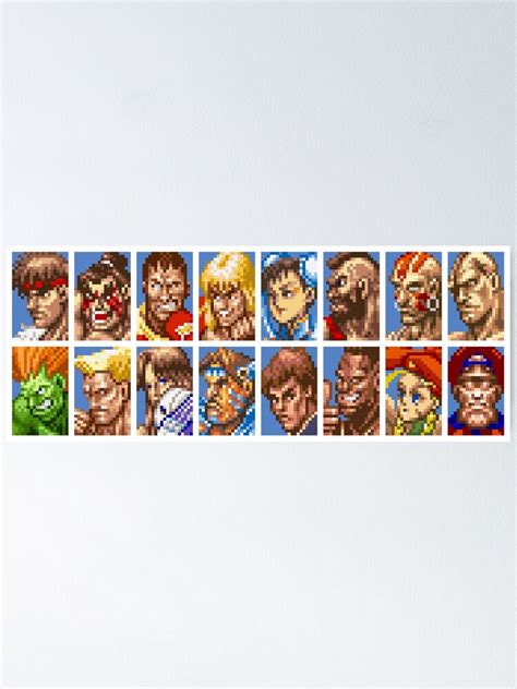 "Super Street Fighter II - Character Select" Poster for Sale by ...