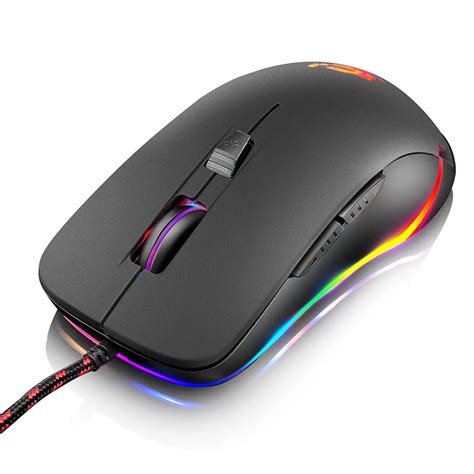 Optical 4000DPI Gaming Mouse Wired RGB LED Backlit Optical Usb ...