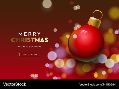 Web page design template for christmas sale Vector Image