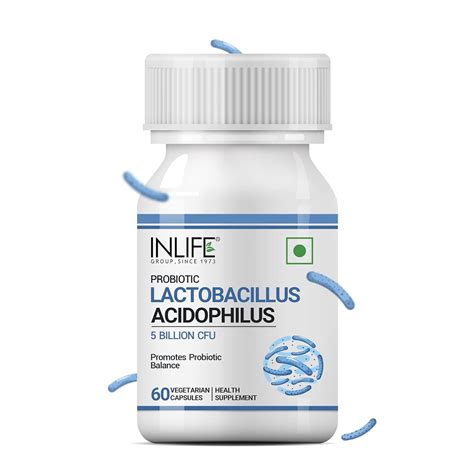 INLIFE Probiotic Lactobacillus Acidophilus 5 billion CFU | Gut Health ...